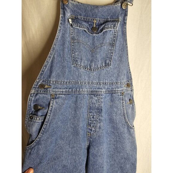 Levi's Vintage '97 Women's Size Medium Carpenter Bib Overalls Cotton Denim - Picture 4 of 13